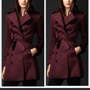 Burberry Burgundy Trench Coat
